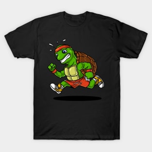 Turtle Running Motivation Tortoise Cardio Workout T-Shirt